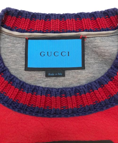 GUCCI（グッチ）GUCCI (グッチ) ダイヤプリントGGロゴスウェット レッド サイズ:XSの古着・服飾アイテム