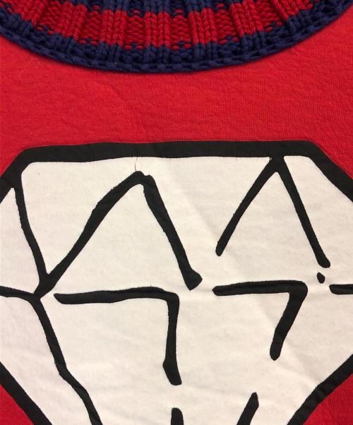 GUCCI（グッチ）GUCCI (グッチ) ダイヤプリントGGロゴスウェット レッド サイズ:XSの古着・服飾アイテム