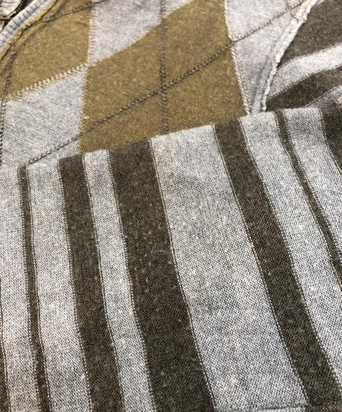 DIESEL（ディーゼル）DIESEL (ディーゼル) アーガイルジップカーディガン/Y2K ブルー サイズ:Lの古着・服飾アイテム