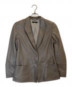 BOSS HUGO BOSSボス ヒューゴボス）の古着「ラムレザーテーラードジャケット」｜グレー