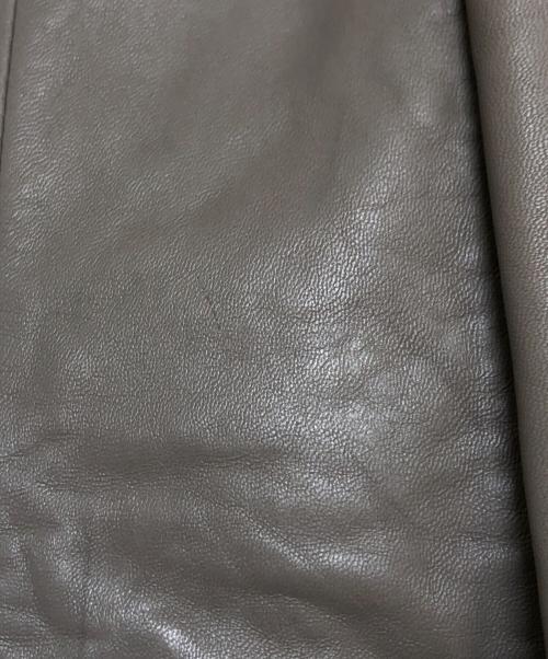 BOSS HUGO BOSS（ボス ヒューゴボス）BOSS HUGO BOSS (ボス ヒューゴボス) ラムレザーテーラードジャケット グレー サイズ:38の古着・服飾アイテム