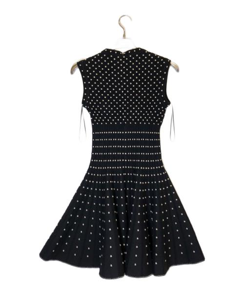 ALAIA（アライア）ALAIA (アライア) ドット柄ニットワンピース ブラック サイズ:38の古着・服飾アイテム
