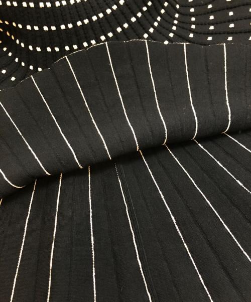 ALAIA（アライア）ALAIA (アライア) ドット柄ニットワンピース ブラック サイズ:38の古着・服飾アイテム