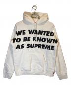 SUPREMEシュプリーム）の古着「Known As Hooded Sweatshirt」｜ホワイト
