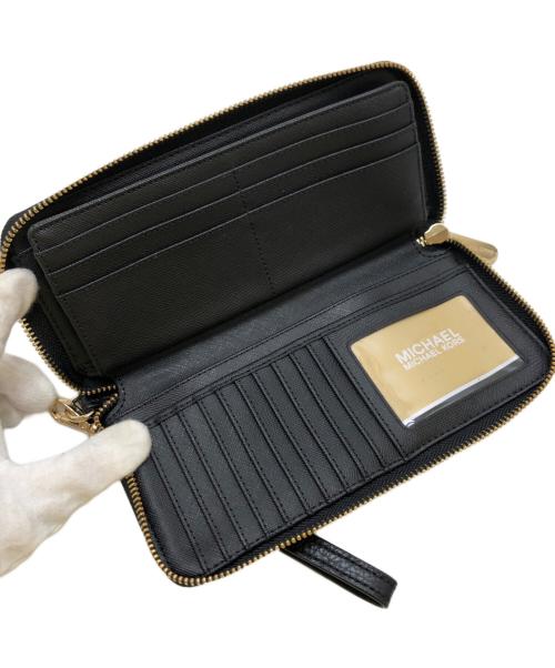 MICHAEL KORS（マイケル・コース）MICHAEL KORS (マイケルコース) ラウンドジップウォレット ブラック サイズ:表記なしの古着・服飾アイテム