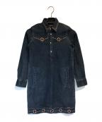DSQUARED2ディースクエアード）の古着「スタッズデニムシャツ」｜インディゴ