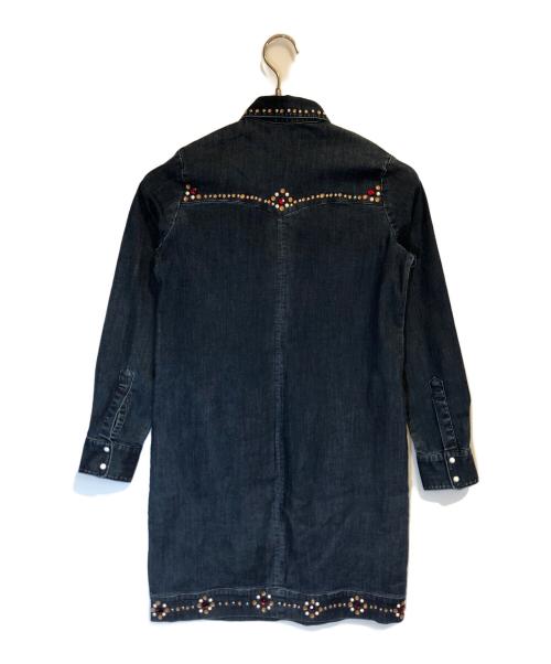 DSQUARED2（ディースクエアード）DSQUARED2 (ディースクエアード) スタッズデニムシャツ インディゴ サイズ:12Yの古着・服飾アイテム