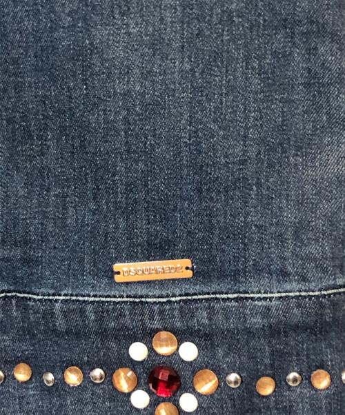 DSQUARED2（ディースクエアード）DSQUARED2 (ディースクエアード) スタッズデニムシャツ インディゴ サイズ:12Yの古着・服飾アイテム