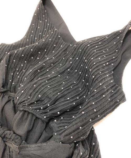 HER LIP TO（ハーリップトゥ）Her lip to (ハーリップトゥ) Tiered Polka-Dot Long Dress ブラック サイズ:Mの古着・服飾アイテム