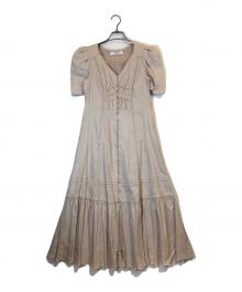 HER LIP TO（ハーリップトゥ）の古着「Time After Time Scalloped Dress」｜アイボリー