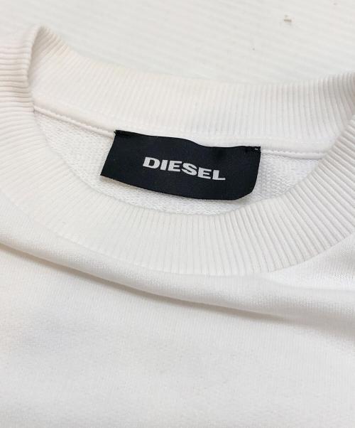 DIESEL（ディーゼル）DIESEL (ディーゼル) 半袖スウェット ホワイト サイズ:ＸＳの古着・服飾アイテム