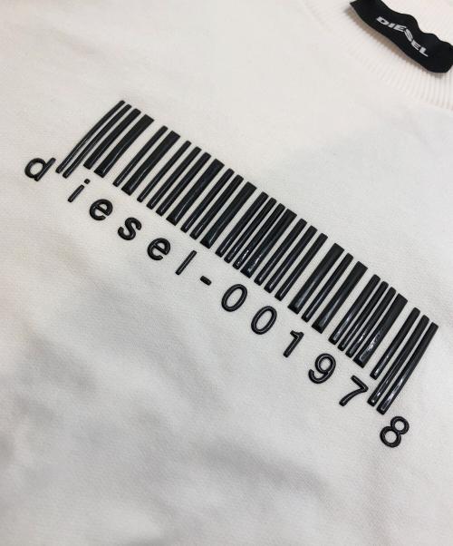 DIESEL（ディーゼル）DIESEL (ディーゼル) 半袖スウェット ホワイト サイズ:ＸＳの古着・服飾アイテム