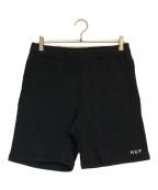 HUFハフ）の古着「OG LOGO FLEECE SHORT」｜ブラック