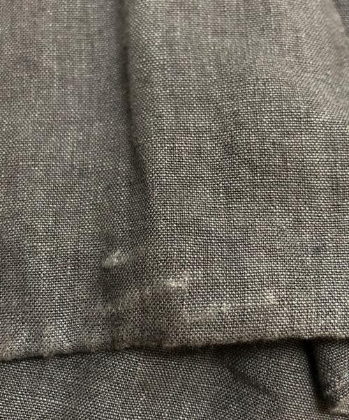 DUSAN Black（ドゥシャン ブラック）DUSAN Black (ドゥシャン ブラック) リネンジャケット グレー サイズ:Mの古着・服飾アイテム