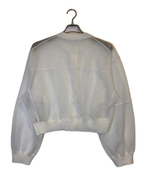 Adam et Rope（アダム エ ロペ）Adam et Rope (アダム エ ロペ) シアークロップドカーディガン ホワイト サイズ:Freeの古着・服飾アイテム