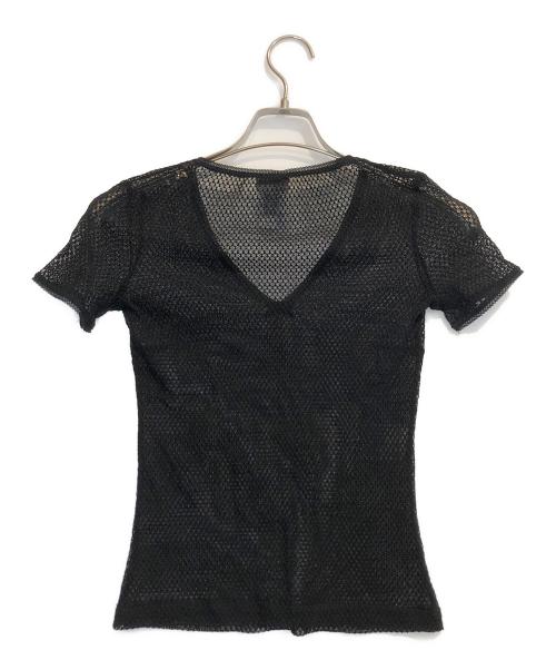 D&G（ディーアンドジー）D&G (ディーアンドジー) チャーム付きメッシュニット ブラック サイズ:28の古着・服飾アイテム