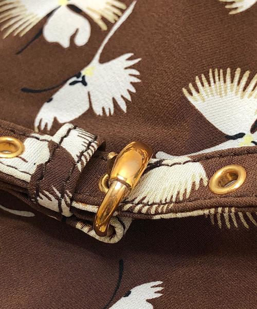 GUCCI（グッチ）GUCCI (グッチ) 総柄ブラウス ブラウン サイズ:38の古着・服飾アイテム