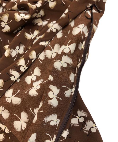 GUCCI（グッチ）GUCCI (グッチ) 総柄ブラウス ブラウン サイズ:38の古着・服飾アイテム