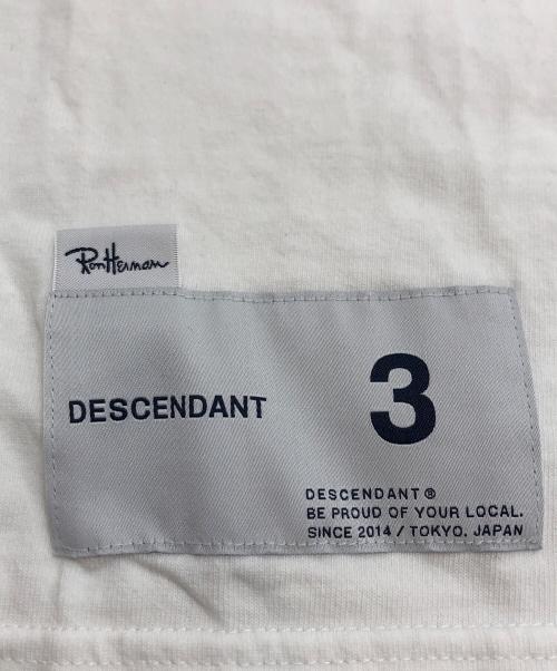 DESCENDANT（ディセンダント）DESCENDANT (ディセンダント) プリントTシャツ ホワイト サイズ:3の古着・服飾アイテム