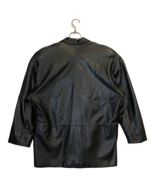 NO BRAND（ノーブランド）NO BRAND (ノーブランド) ペイズリー裏地ラムレザージャケット ブラック サイズ:FREEの古着・服飾アイテム