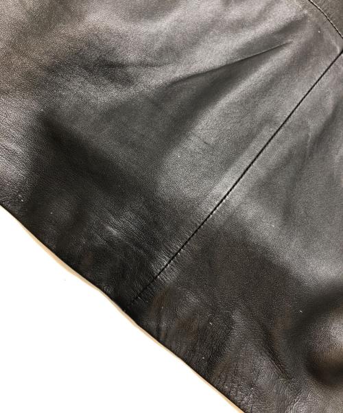 NO BRAND（ノーブランド）NO BRAND (ノーブランド) ペイズリー裏地ラムレザージャケット ブラック サイズ:FREEの古着・服飾アイテム