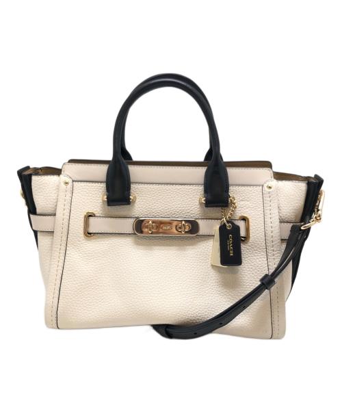 COACH（コーチ）COACH (コーチ) 2WAYハンドバッグ アイボリーの古着・服飾アイテム