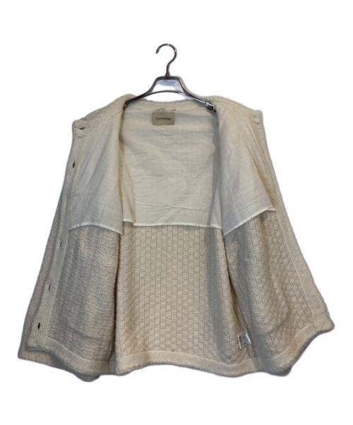 Curensology（カレンソロジー）Curensology (カレンソロジー) レリーフジャガードカーディガン アイボリー サイズ:FREEの古着・服飾アイテム