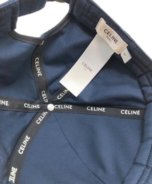 CELINE（セリーヌ）CELINE (セリーヌ) ロゴ刺繍ベースボールキャップ ネイビー サイズ:表記なしの古着・服飾アイテム