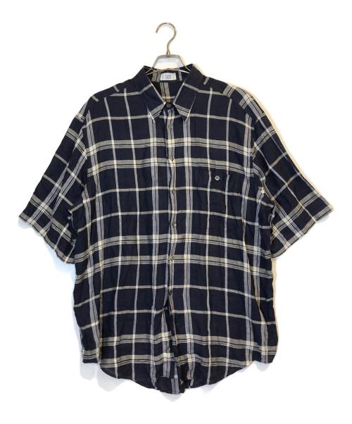 XACUS（ザカス）XACUS (ザカス) リネンシャツ ネイビー サイズ:XLの古着・服飾アイテム