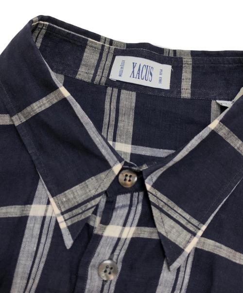 XACUS（ザカス）XACUS (ザカス) リネンシャツ ネイビー サイズ:XLの古着・服飾アイテム