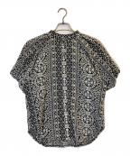 SHIPSシップス）の古着「レースバルーン袖ブラウス」｜ブラック