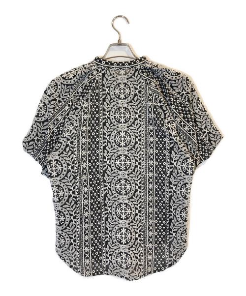 SHIPS（シップス）SHIPS (シップス) レースバルーン袖ブラウス ブラック サイズ:Sの古着・服飾アイテム