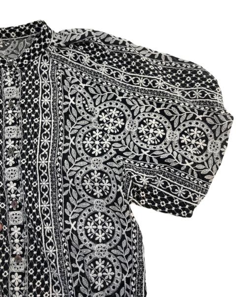 SHIPS（シップス）SHIPS (シップス) レースバルーン袖ブラウス ブラック サイズ:Sの古着・服飾アイテム