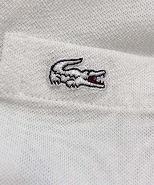 LACOSTE（ラコステ）LACOSTE (ラコステ) クールマックスブレンド鹿の子地半袖シャツ ホワイト サイズ:M~Lの古着・服飾アイテム
