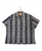 KEBOZケボズ）の古着「パイソン柄シャツ」｜グレー