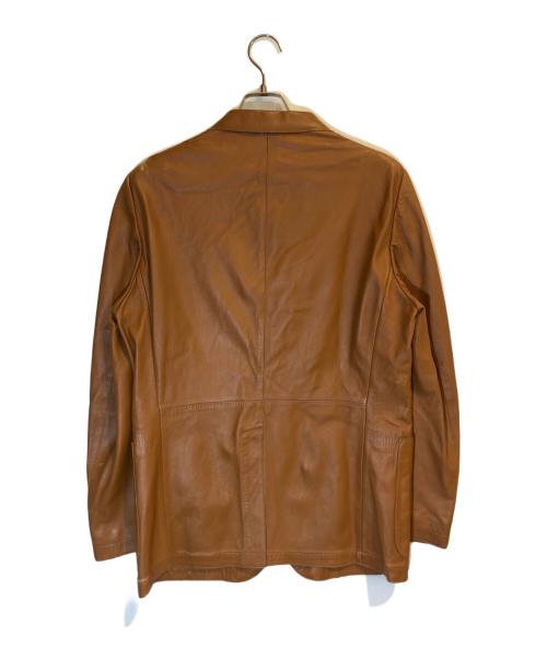 Paul Smith London（ポールスミスロンドン）Paul Smith London (ポールスミスロンドン) レザーテーラードジャケット ブラウン サイズ:Lの古着・服飾アイテム