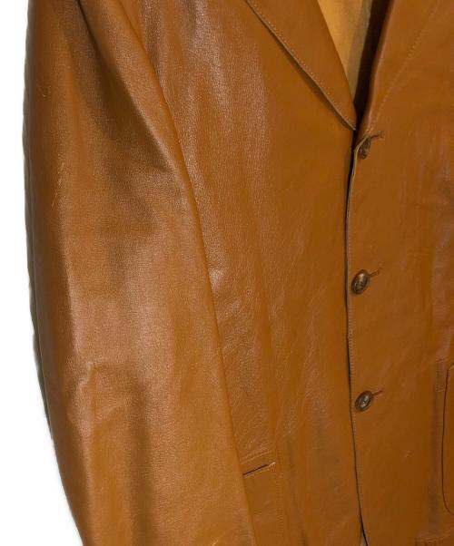 Paul Smith London（ポールスミスロンドン）Paul Smith London (ポールスミスロンドン) レザーテーラードジャケット ブラウン サイズ:Lの古着・服飾アイテム