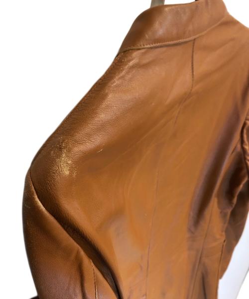 Paul Smith London（ポールスミスロンドン）Paul Smith London (ポールスミスロンドン) レザーテーラードジャケット ブラウン サイズ:Lの古着・服飾アイテム