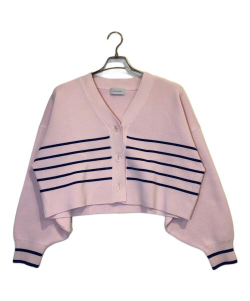 Adam et Rope（アダム エ ロペ）Adam et Rope (アダム エ ロペ) ミラノリブニットカーディガン ピンク サイズ:Freeの古着・服飾アイテム