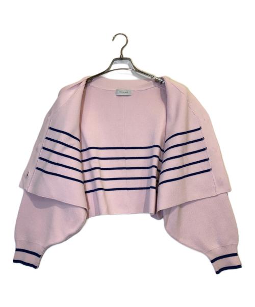 Adam et Rope（アダム エ ロペ）Adam et Rope (アダム エ ロペ) ミラノリブニットカーディガン ピンク サイズ:Freeの古着・服飾アイテム