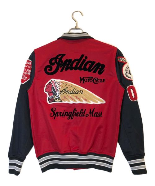 INDIAN MOTORCYCLE（インディアンモーターサイクル）INDIAN MOTORCYCLE (インディアンモーターサイクル) スタジャン レッド サイズ:Mの古着・服飾アイテム