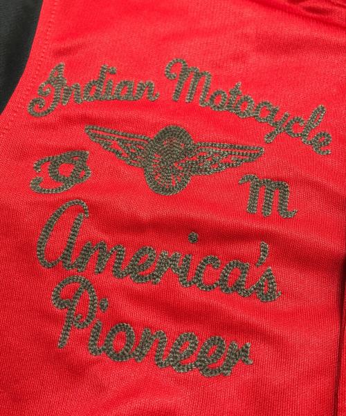 INDIAN MOTORCYCLE（インディアンモーターサイクル）INDIAN MOTORCYCLE (インディアンモーターサイクル) スタジャン レッド サイズ:Mの古着・服飾アイテム