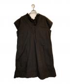 45Rフォーティファイブ・アール）の古着「綿麻シャンブレーのカットワークドレス」｜ブラウン