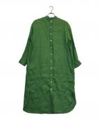 FRAMeWORKフレームワーク）の古着「リネンシャツワンピース」｜グリーン