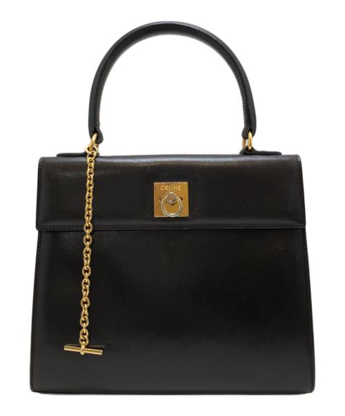 CELINE（セリーヌ）CELINE (セリーヌ) ガンチーニチェーンハンドバッグ ブラックの古着・服飾アイテム