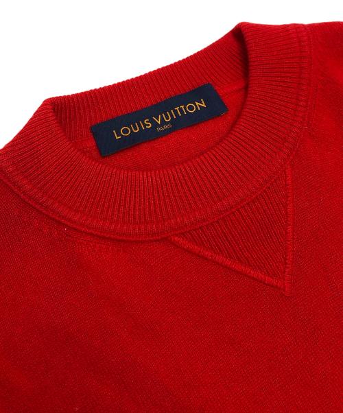 LOUIS VUITTON（ルイ ヴィトン）LOUIS VUITTON (ルイ ヴィトン) インサイドアウトカシミヤニット レッド サイズ:XSの古着・服飾アイテム