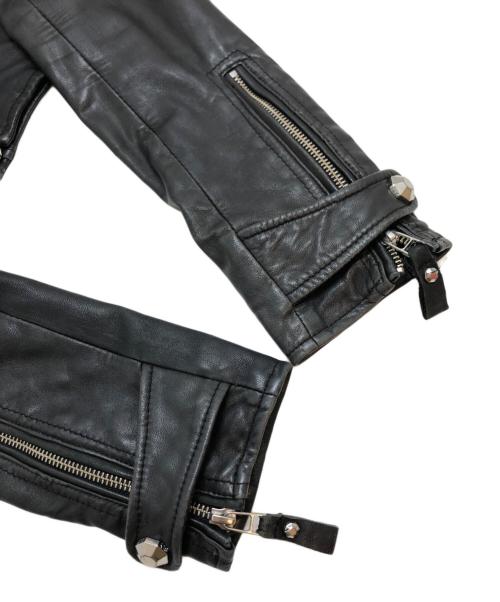 SLY（スライ）SLY (スライ) スタッズライダースジャケット ブラック サイズ:2の古着・服飾アイテム