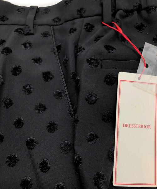 DRESSTERIOR（ドレステリア）DRESSTERIOR (ドレステリア) ドットジャカードワイドパンツ ブラック サイズ:XS 未使用品の古着・服飾アイテム