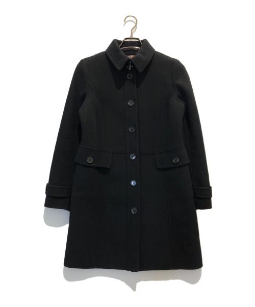 BURBERRY LONDON（バーバリーロンドン）BURBERRY LONDON (バーバリーロンドン) ウールステンカラーコート ブラック サイズ:38の古着・服飾アイテム