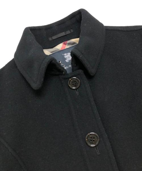 BURBERRY LONDON（バーバリーロンドン）BURBERRY LONDON (バーバリーロンドン) ウールステンカラーコート ブラック サイズ:38の古着・服飾アイテム